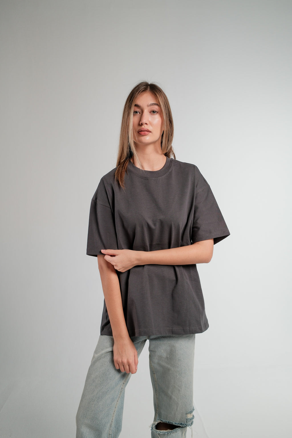 DARK GREY OVERSIZED T-SHIRT HEAVY WEIGHT