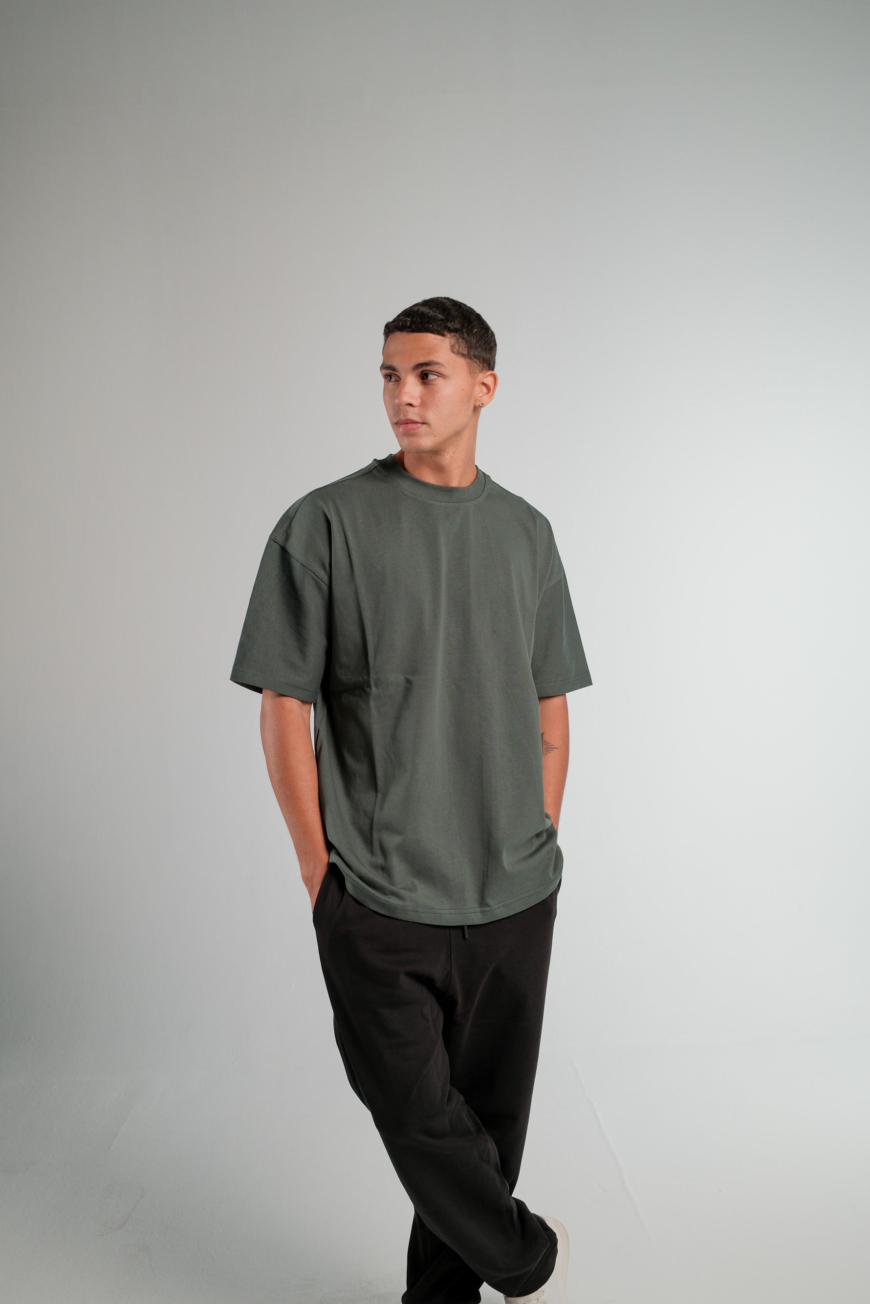 OLIVE OVERSIZED T-SHIRT HEAVY WEIGHT