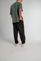 BLACK STRAIGHT LEG SWEATPANTS