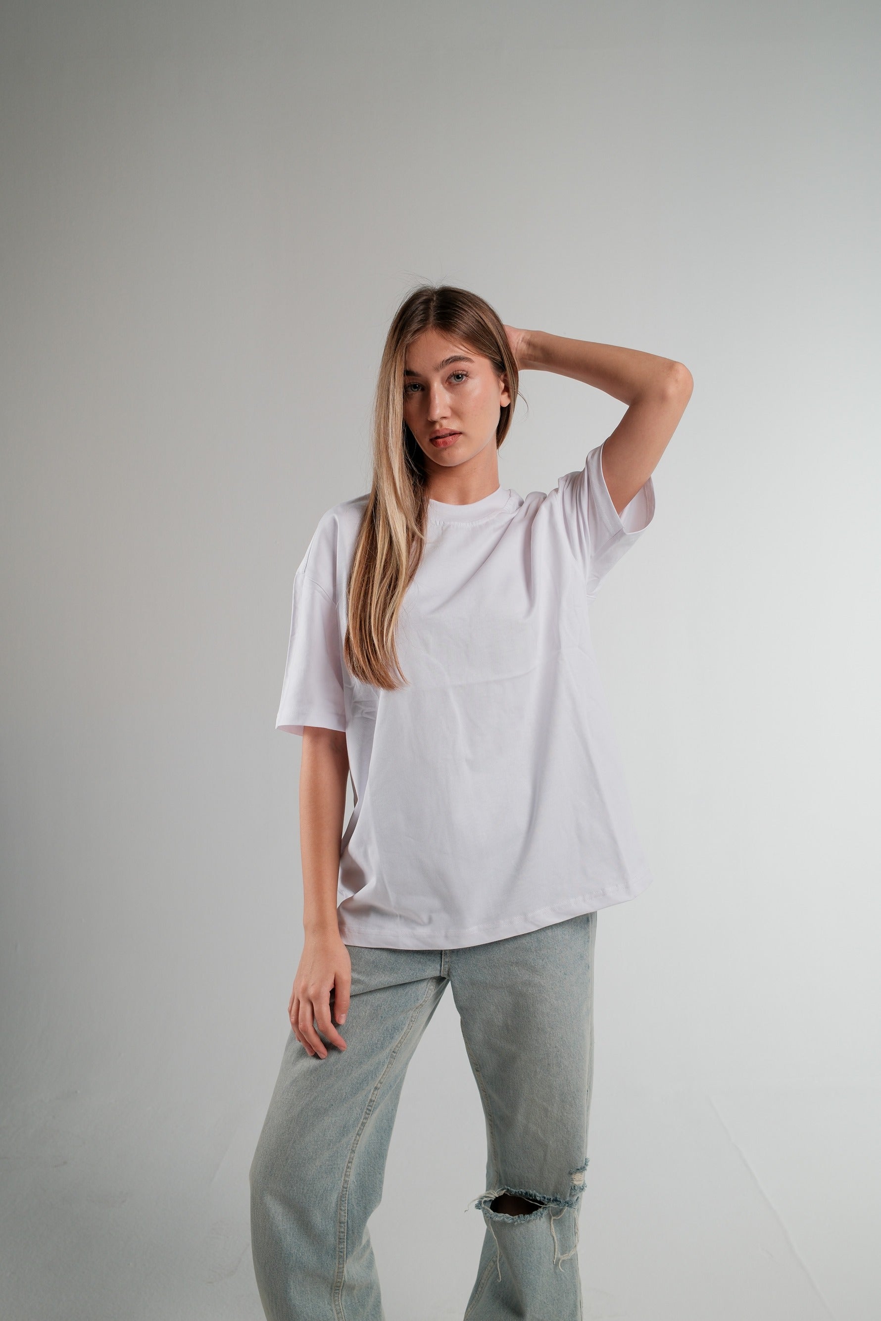 WHITE OVERSIZED T-SHIRT HEAVY WEIGHT