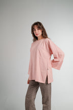 ROSE LONG SLEEVE OVERSIZED T-SHIRT