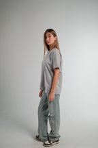 SILVER OVERSIZED T-SHIRT HEAVY WEIGHT