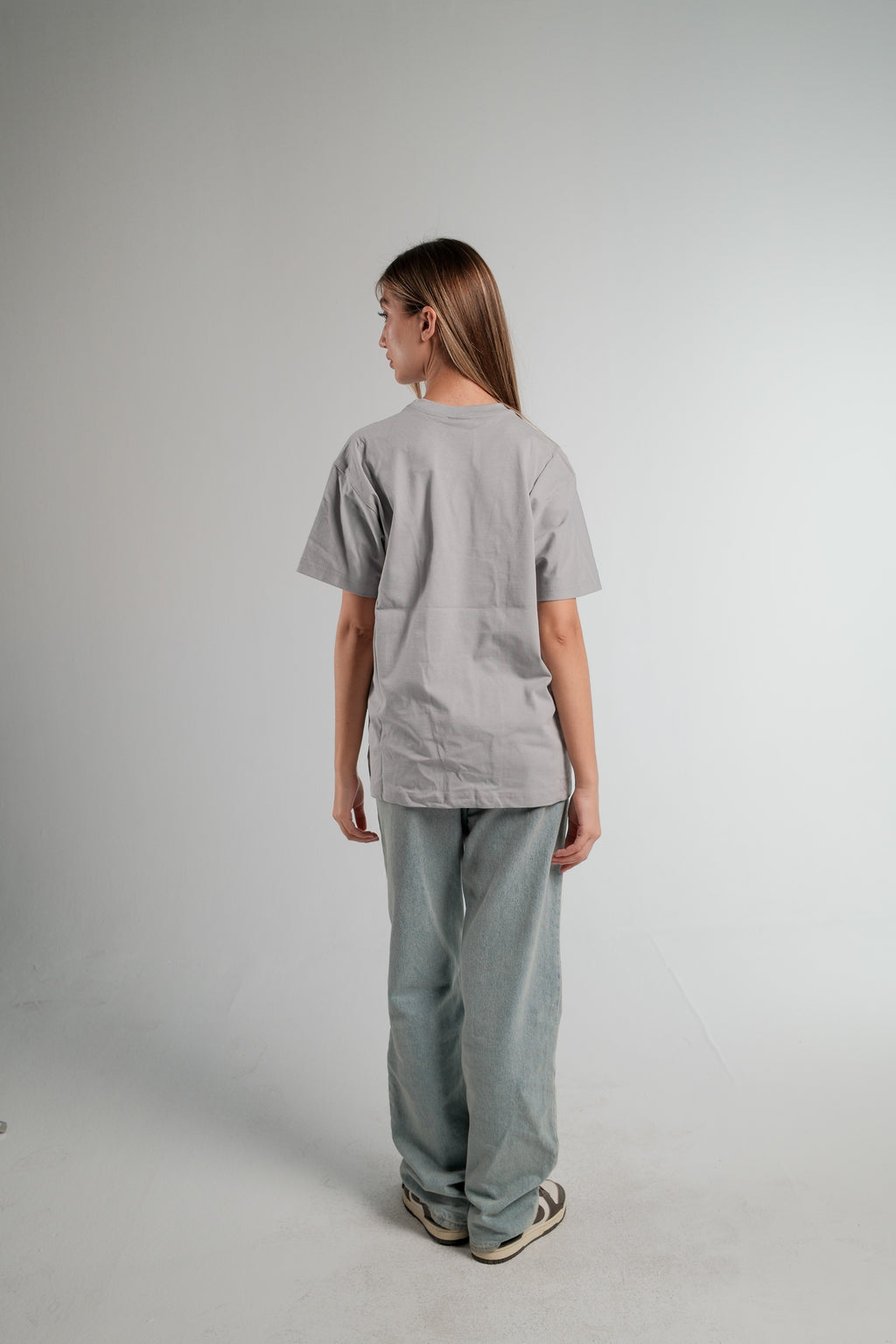 SILVER OVERSIZED T-SHIRT HEAVY WEIGHT