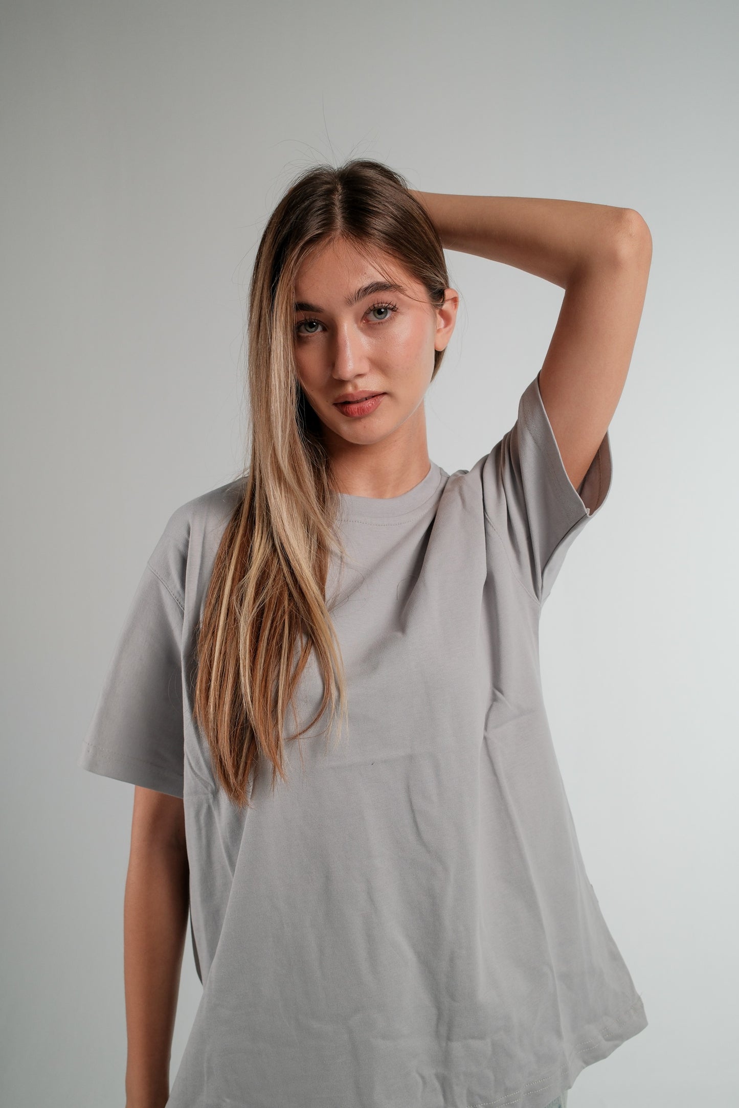 SILVER OVERSIZED T-SHIRT HEAVY WEIGHT