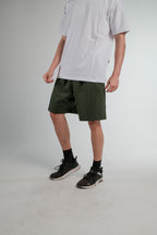 GREEN SWEATSHORT