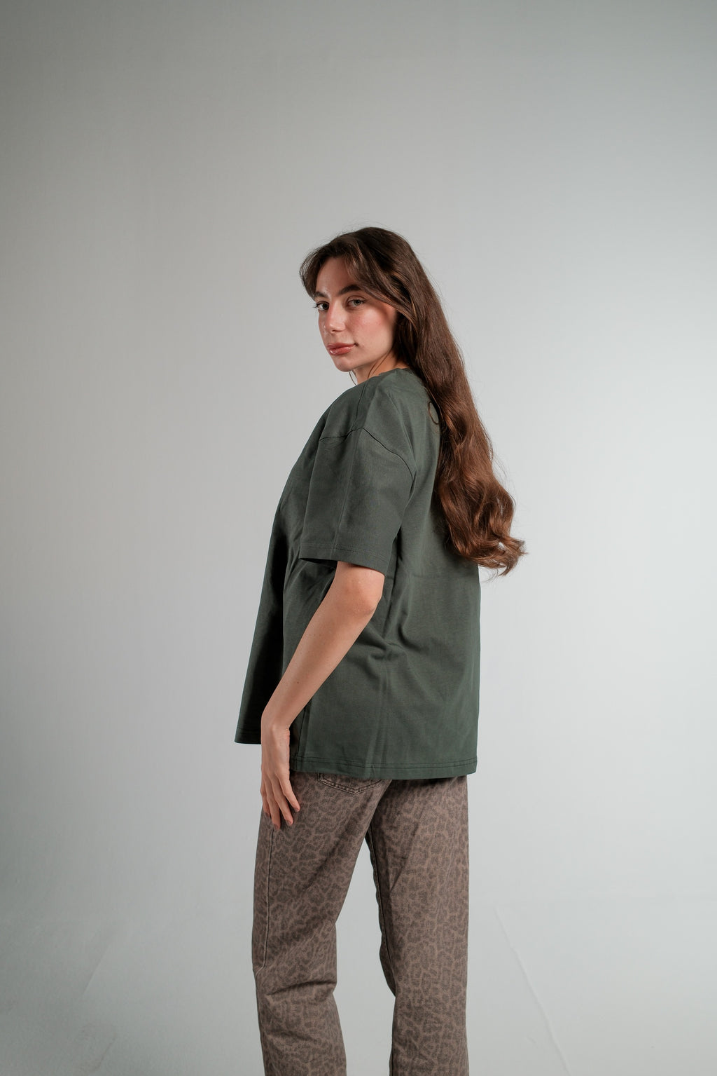 OLIVE OVERSIZED T-SHIRT HEAVY WEIGHT