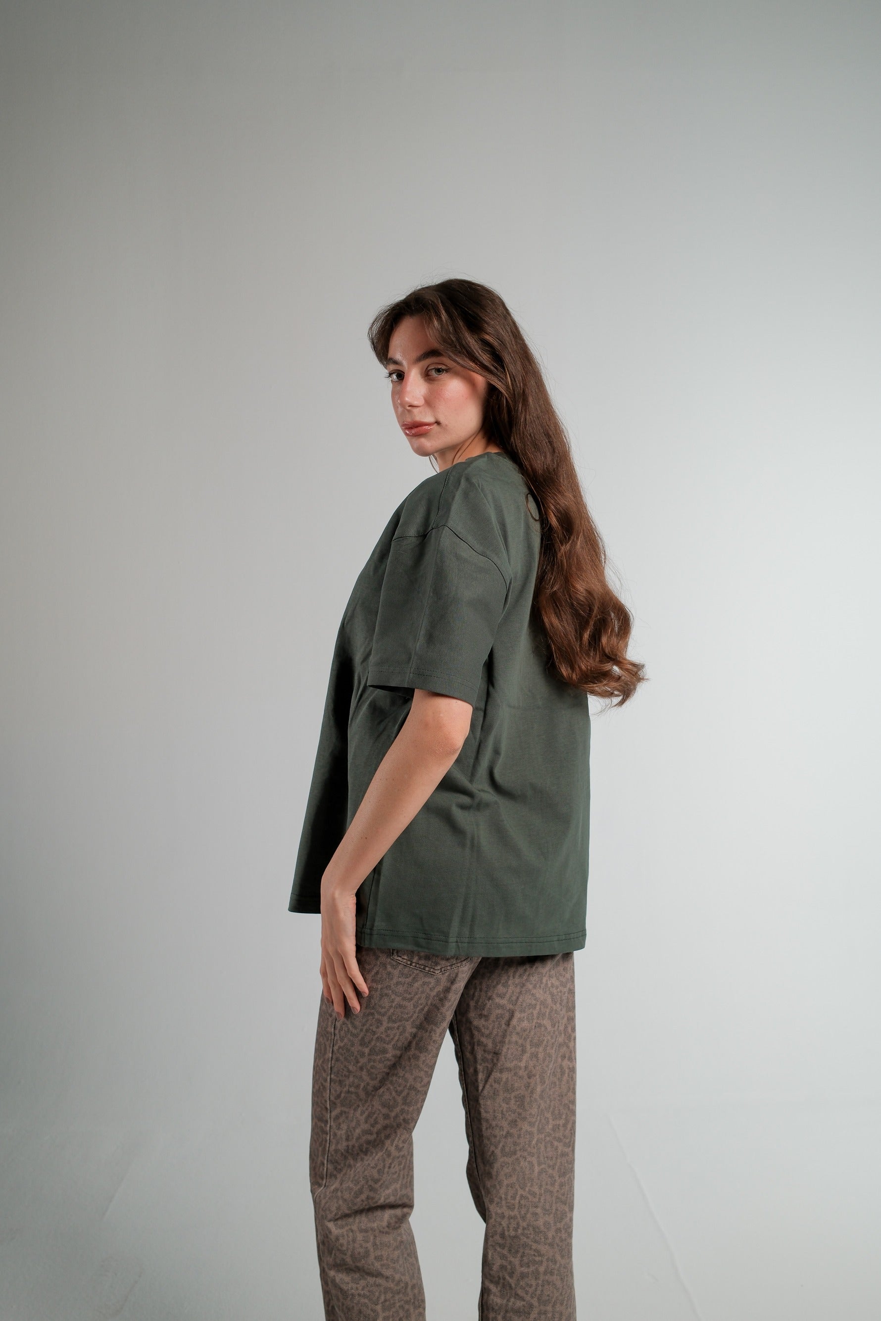 OLIVE OVERSIZED T-SHIRT HEAVY WEIGHT