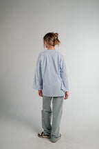 BABY BLUE LONG SLEEVE OVERSIZED T-SHIRT