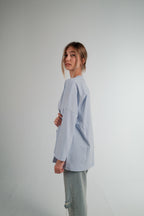 BABY BLUE LONG SLEEVE OVERSIZED T-SHIRT