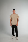 BEIGE RELAXED FIT T-SHIRT HEAVY WEIGHT