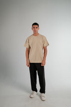 BEIGE RELAXED FIT T-SHIRT HEAVY WEIGHT