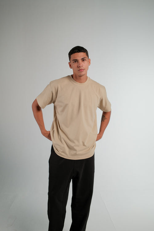 BEIGE REGULAR FIT T-SHIRT