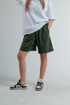 GREEN SWEATSHORT