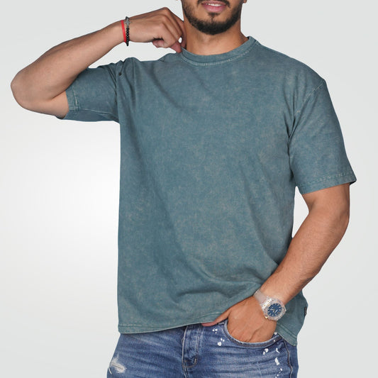OLIVE WASHED HEAVY WEIGHT RELAXED FIT T-SHIRT